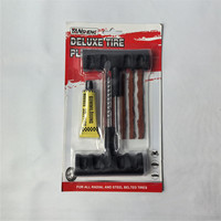 Kit de réparation de pneus sans chambre à air d'urgence 8 pièces avec outils manuels, réparation des crevaisons, sonde et lubrifiant inclus, marque OEM, garantie 1 an