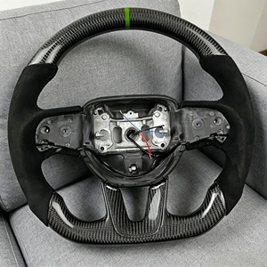 Volant de voiture, fibre de carbone sport noire de haute qualité, adapté à la <span class=keywords><strong>Dodge</strong></span> Challenger SRT <span class=keywords><strong>2015</strong></span> 2016 2017 2018 2019 2020 - Product Image 1