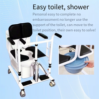 Machine de transfert pour personnes âgées alitées, multifonctionnelle, pour patients paralysés, chaise de toilette et de douche réglable, mobile, pour soins infirmiers