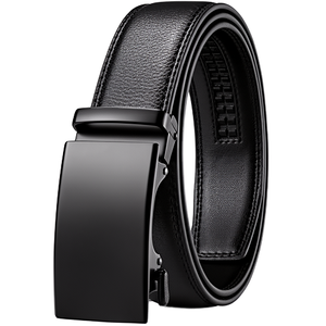 Cinturón de Cuero Vacuno Genuino de Primera Calidad con Hebilla Automática – Cinturón de Lujo de 3.5CM para Hombre, Casual y de Negocios - Product Image 1