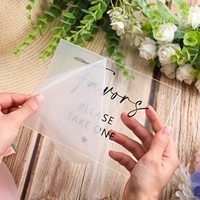 6 Pcs Panneaux de réception de mariage en acrylique transparent rustique avec support Décoration de table de style classique pour cérémonie et fête