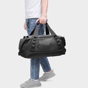 Luxury PU Leather Men Weekender <b>Overnight</b> Duffel <b>Bag</b> Travel <b>Bags</b> - Product Image 3