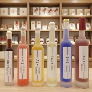 Bouteilles en verre transparent/ambre/vert <span class=keywords><strong>Bordeaux</strong></span>/Bourgogne 375ml 500ml 750ml à col long, portables, givrées, pour vin glacé et vodka - Product Image 2