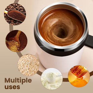 Mug auto-mélangeur intelligent rechargeable par USB-C, agitation magnétique automatique pour café, thé et boissons protéinées, mug à café à mélange automatique - Product Image 4
