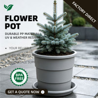 Pot de fleurs en PP épaissi de 24,7 L avec trous de drainage respirants pour le contrôle des racines, design moderne, minimaliste et créatif, toutes saisons, contemporain