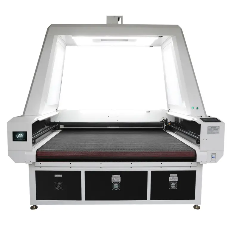 Lihua tầm nhìn lớn CCD máy ảnh laser Cutter CO2 CNC máy cắt laser với băng tải cho thăng hoa cuộn vải dệt vải