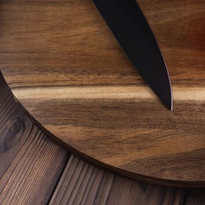 16 Inch <strong>Round</strong> Shape Acacia <strong>Wood</strong> Kitchen Vegetable Onion <strong>Chopping</strong> Cutting <strong>Board</strong> With Handle - Product Image 3
