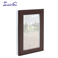 Ventana francesa diseño personalización marco de aluminio ventana abatible ventanas de manivela de aluminio con rejilla