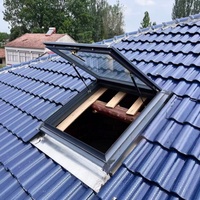 Trappe de toit électrique résidentielle motorisée et ventilée en verre trempé, étanche, avec fenêtre de toit et lucarne