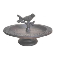 Antique en fonte décoration de jardin bain d'oiseau/métal artisanat jardin décoratif Animal mangeoire à oiseaux
