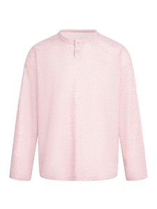 Men's Long Sleeve <b>Henley</b> T Shirt Speckled Knitted Casual Pullover Custom Logo <b>Top</b> - Product Image 3