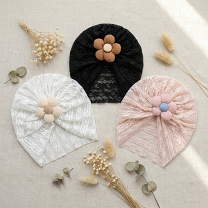 <span class=keywords><strong>Cappellino</strong></span> per Bambina in Stile Europeo e Americano, Morbido e Confortevole, con Pizzo Traforato e Motivi a Righe - Product Image 5