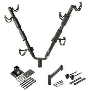 Porte-vélos ODM OEM personnalisé en métal forgé tenant assemblé accessoires de voiture support de vélo à <span class=keywords><strong>attelage</strong></span> robuste de type V - Product Image 1