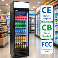 Réfrigérateur Vitré Double Porte Simple pour Commerces avec Capteur Intelligent pour Karaoké