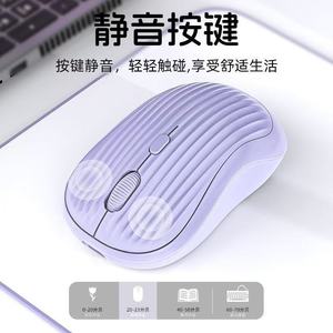 Wireless <b>Mouse</b> Rechargeable Optical 3 Buttons Right Hand Ergonomic For Laptop Office Use White Stripe Design - Product Image 3