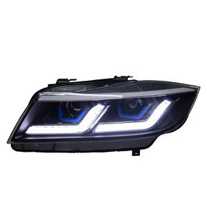 Adatto per <span class=keywords><strong>BMW</strong></span> <span class=keywords><strong>Serie</strong></span> 3 E90 05-12 Gruppo Fari Modificato con Luci Diurne a LED - Product Image 1