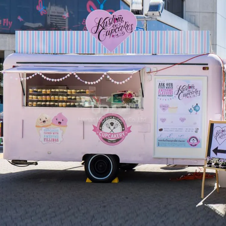 Durevole Street Vending Cake Cart Custom Mobile pasticceria Food Trailer completamente attrezzato BBQ Taco Food Truck in vendita