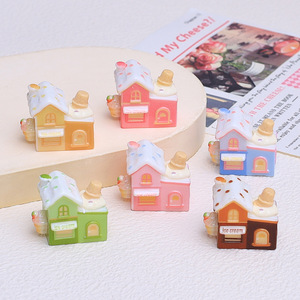 Charme en résine en forme de <span class=keywords><strong>maison</strong></span> de crème glacée 3D, décoration en gel de crème, bricolage, fabrication de bijoux, accessoires miniatures mignons, kit de fournitures en gros - Product Image 1