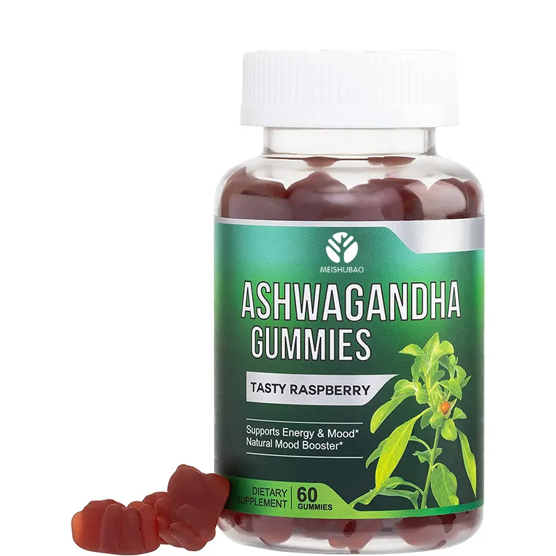 Vegan Ashwagandha Gummies Herbal Ashwagandha vitamina D Gummy Ashwagandha integratori supporto Mood & Energy