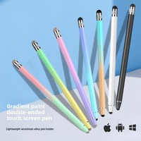 MEEPSS MPS190 Evrensel Çift Uçlu Degrade Kapasitif Stylus Kalem Metal Silikon Kumaş Uçları iPad Akıllı Telefonlar Android için