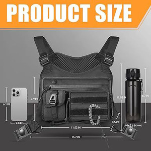 Muestra gratis Venta caliente Mochila táctica Bolsa de hombro Sling Bolsa de pecho al aire libre para senderismo - Product Image 4