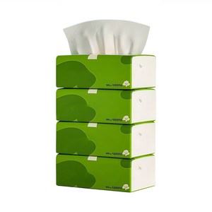 Mouchoirs en papier doux antibactériens 2 plis hypoallergéniques jetables en boîte pour la maison et les voyages - Product Image 1