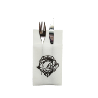Serviettes en papier épaisses Airlaid de haute qualité serviettes de table personnalisées couverts de salle à manger serviettes de poche avec logo