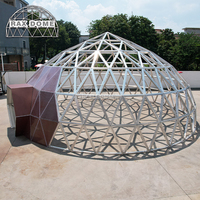 RAXDOME Tente dôme en verre géodésique en forme de pêche 9M 10M pour le camping et le yoga