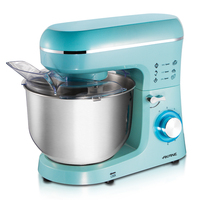 Batidora de Pedestal AKANE, Máquina de Cocina de 1400W, Tazón de Acero Inoxidable de 5.5L, Control de 6 Velocidades, Juego de Ganchos para Amasar y Batidores