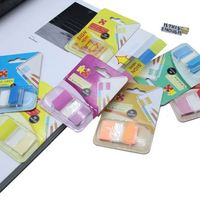 Bloc-notes créatif avec notes adhésives en papier kraft, clip coloré, bloc-notes adhésif pour étudiants avec support en bois