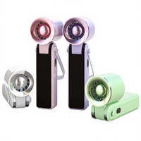 Nouveau ventilateur pliable portable 2026 avec écran LED numérique, rechargeable par USB, 5 vitesses, mini-ventilateur rafraîchissant pour l'été