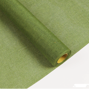 Rouleau de papier d'emballage pour fleurs en tissu de lin vert foncé écologique de haute qualité 48CMX 5Y, maille pour bouquets de mariage et cadeaux de Noël - Product Image 1