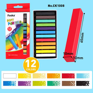 FOSKA Pastels professionnels doux et faciles à estomper, 12/24 couleurs, pour le bureau, l'école, le dessin et la peinture - Product Image 3