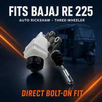 Pompe de maître-cylindre de frein arrière en aluminium avec piston de 19,05 mm pour Bajaj RE 225 Tricycle Auto Rickshaw Remplacement direct SCB023