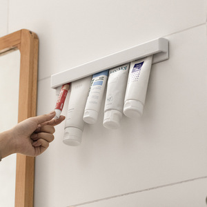 Wholesale Home Bathroom Wall Clip Storage Rack for <b>Toothpaste</b> and Facial Cleanser Stylish Artifact Without Punching - Product Image 2
