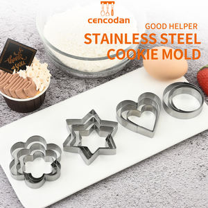 Moule à biscuits bricolage ustensiles de cuisson outils à biscuits ensemble d'<span class=keywords><strong>emporte</strong></span>-pièce de noël miroir d'espace en acier inoxydable fête de noël personnalisée - Product Image 2