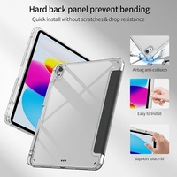 Étui pour tablette multi-angles Y-Fold pour iPad Mini 6 / 7e génération 8,3 pouces avec dos transparent et support pour stylet intégré