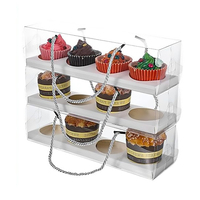 Boîte d'emballage transparente portable pour cupcakes, boîte en plastique pour cupcakes et emballage de desserts avec trous