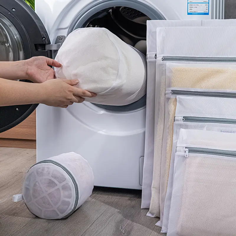 ถุงซักผ้าแบบมีซิปล้างทำความสะอาดได้สำหรับโรงแรมในบ้านถุงซักผ้าแบบใช้ซ้ำได้พร้อมบรา