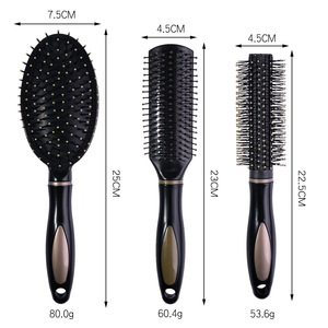 Peine antiestático, peine de masaje con cojín de aire, peine plano de plástico para el hogar para rizar y alisar el cabello, venta al por mayor. - Product Image 2