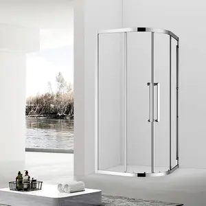 OT-920242F (8 mm) Mampara <span class=keywords><strong>de</strong></span> Ducha Cuadrada con Marco y Puerta <span class=keywords><strong>de</strong></span> Vidrio Extraíble para <span class=keywords><strong>Baño</strong></span> <span class=keywords><strong>de</strong></span> Casa Móvil - Product Image 1