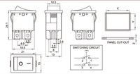 Commutateurs à bascule électroniques de Pin du noir 4 de 10A 125VAC sans tension de LED Max. 250VAC