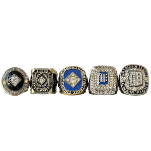 Set de Anillos de Campeón de Detroit, 5 Anillos de los Tigres de la Liga Americana de Béisbol, Anillo de Campeonato Personalizado, Chapado en Oro/Plata, Regalos de Alta Calidad - Product Image 3
