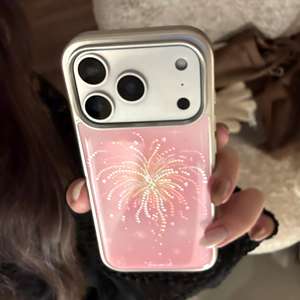 Coque de téléphone Rose Feux d'artifice pour iPhone 17 Pro Max/16, compatible 15, antichoc 14, ambiance Nouvel An, 13 rigide - Product Image 2