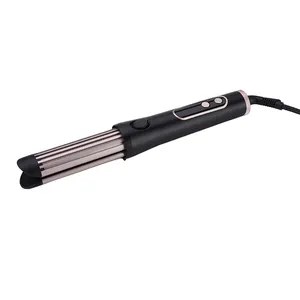 2021 new style PTC heating plate LED display hair straightener professional hair straightener maker 3 in 1 Curl and straightenre