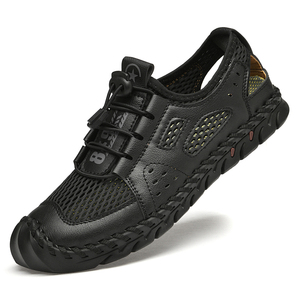 Nouvelles sandales et chaussures de plage en cuir pour homme, idéales pour la pêche et les sports de plein air estivaux, parfaites pour la marche aquatique. - Product Image 1