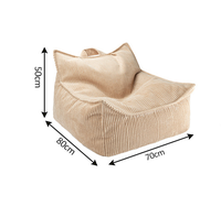 Fauteuil pouf compact une place avec rembourrage en éponge et tissu écologique pour se reposer et dormir à la maison