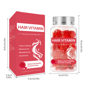 Capsules de sérum d'huile de croissance de cheveux naturelle de marque privée en gros d'usine capsules de vitamines de cheveux pour hommes et femmes - Product Image 3