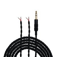 Câble de remplacement pour écouteurs semi-fini en fil de cuivre à 4 brins 3.5mm plaqué or Accessoire pour casque d'écoute pour le bricolage Opération manuelle