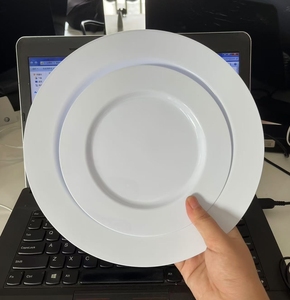 Juego <span class=keywords><strong>de</strong></span> Platos Desechables <span class=keywords><strong>de</strong></span> Plástico <span class=keywords><strong>Duro</strong></span> <span class=keywords><strong>Blanco</strong></span> <span class=keywords><strong>de</strong></span> 10.25 Pulgadas para Bodas/Fiestas - Product Image 2